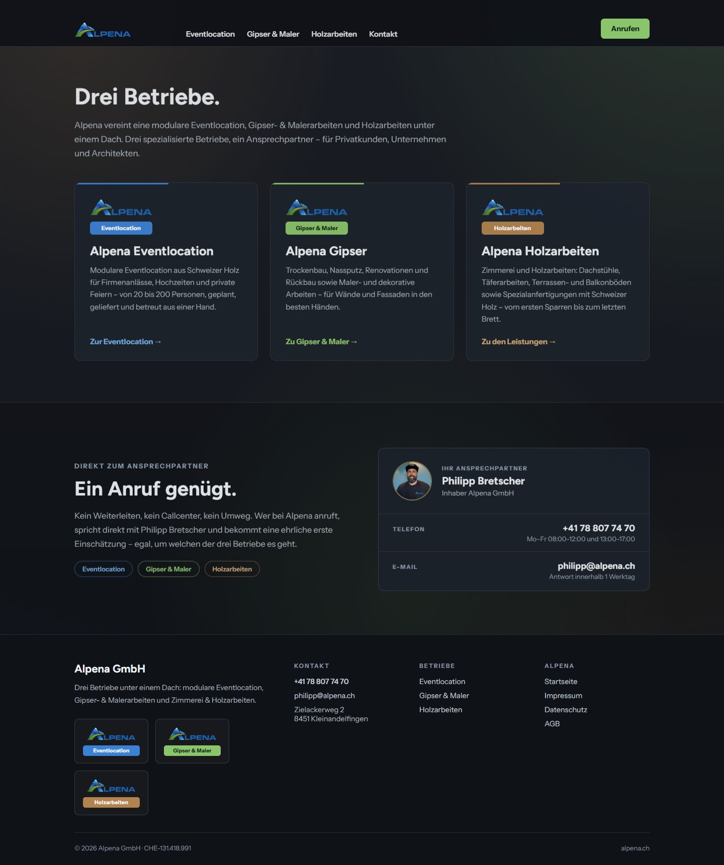 Website von Alpena