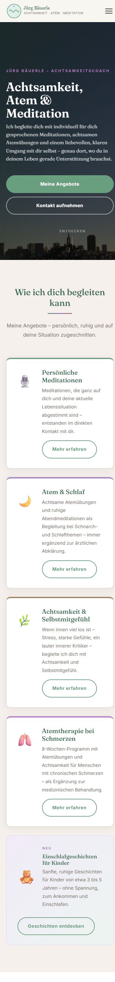 Mobile Website von einfachachtsam